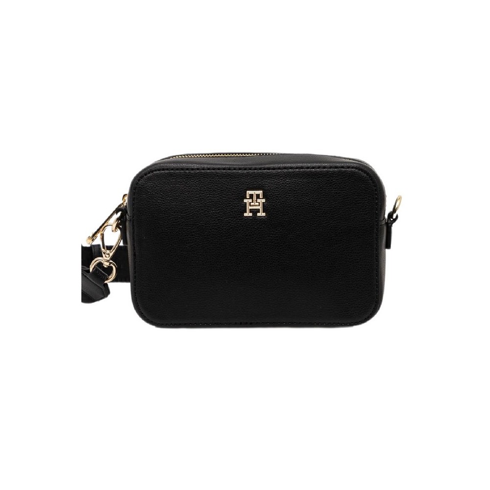 TOMMY HILFIGER  SOFT LOGO CAMERA BAG ΤΣΑΝΤΑ ΓΥΝΑΙΚΕΙΑ BLACK