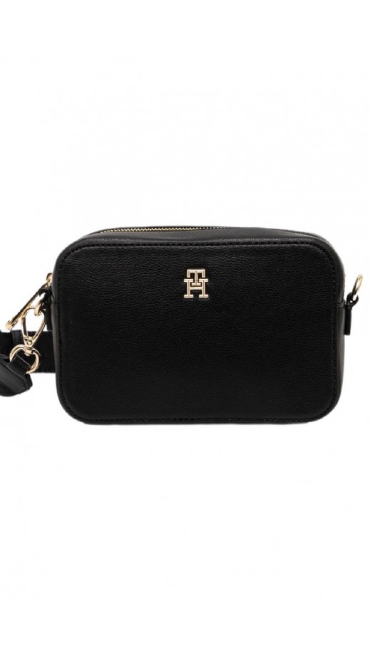 TOMMY HILFIGER  SOFT LOGO CAMERA BAG ΤΣΑΝΤΑ ΓΥΝΑΙΚΕΙΑ BLACK