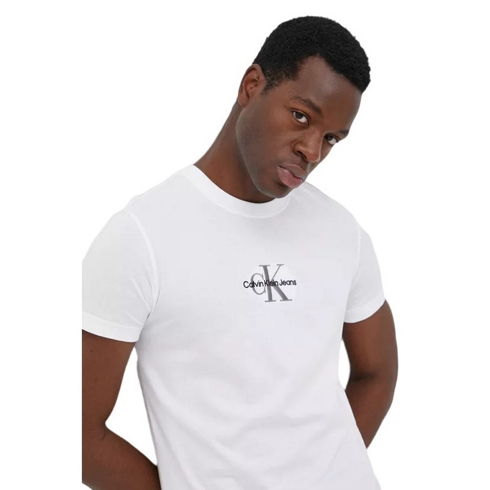 Calvin Klein Jeans T-Shirt Mixed Monogram IB0IB01112 Weiß Regular Fit