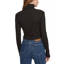 CALVIN KLEIN JEANS WOVEN LABEL RIB ROLLNECK ΜΠΛΟΥΖΑ ΓΥΝΑΙΚΕΙΑ BLACK