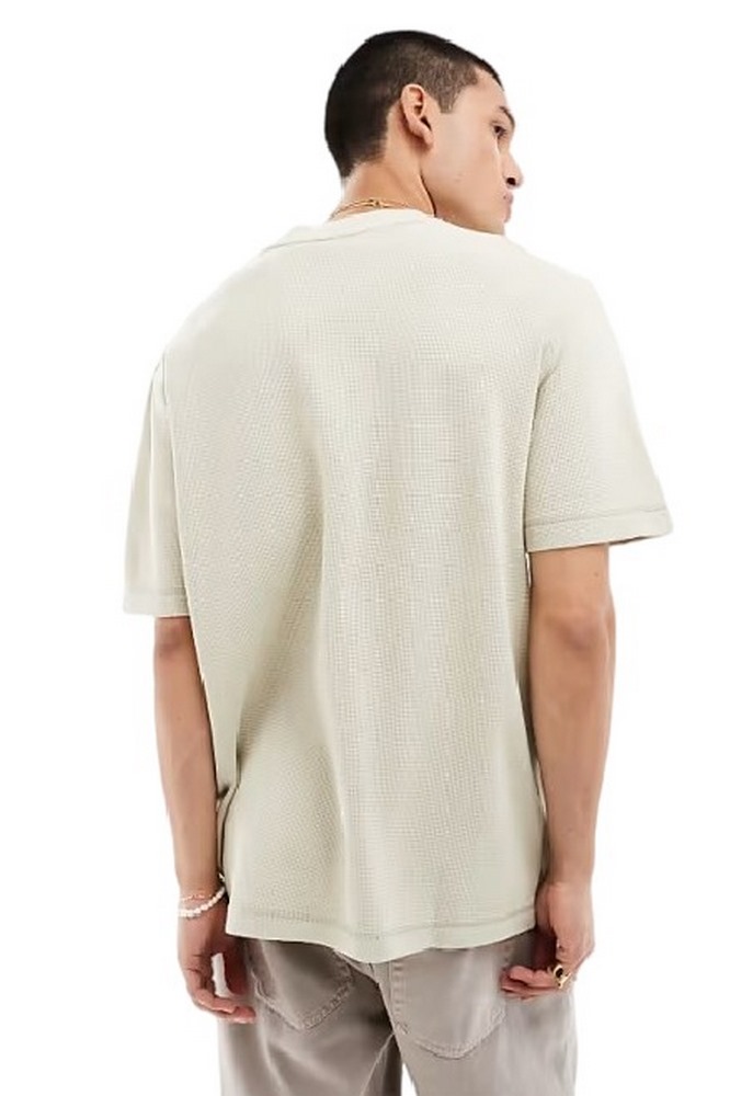 CALVIN KLEIN JEANS WAFFLE WOVEN LABEL RELAXED TEE T-SHIRT ΜΠΛΟΥΖΑ ΑΝΔΡΙΚΗ PELICAN