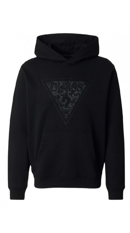 GUESS EMBROIDERED TRIANGLE ΜΠΛΟΥΖΑ ΦΟΥΤΕΡ ΑΝΔΡΙΚΗ BLACK