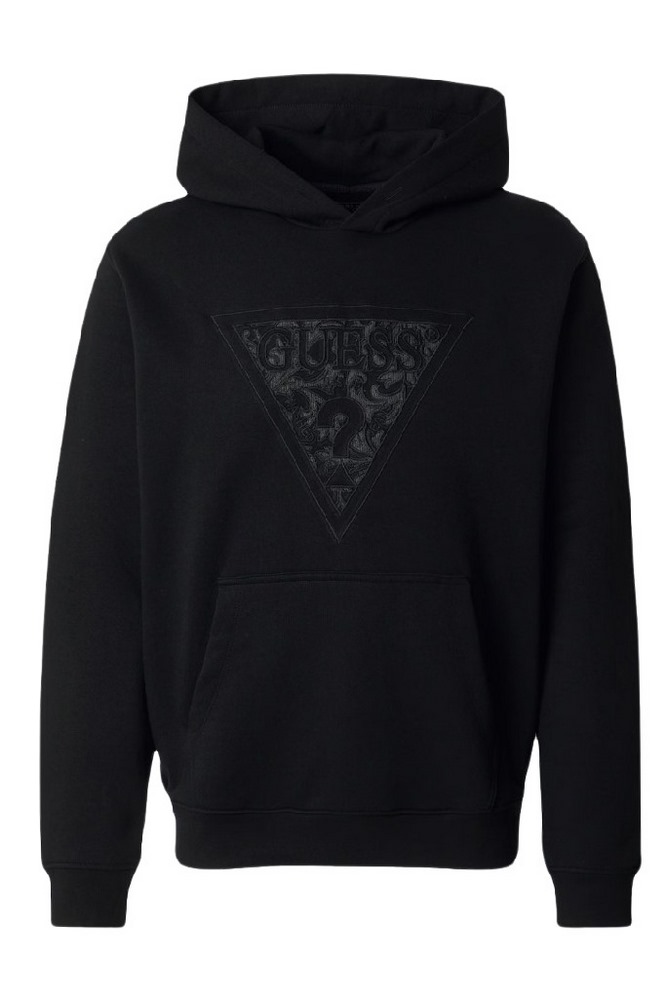 GUESS EMBROIDERED TRIANGLE ΜΠΛΟΥΖΑ ΦΟΥΤΕΡ ΑΝΔΡΙΚΗ BLACK