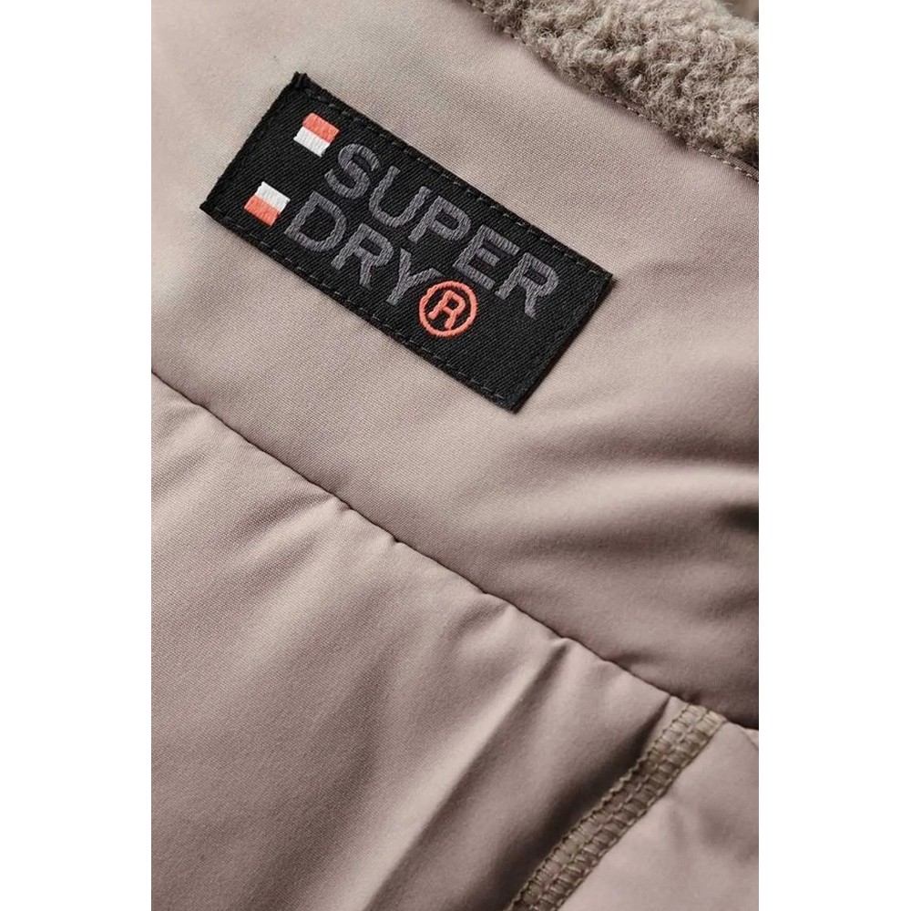 SUPERDRY D3 SDCD RELAXED FLEECE TREKKER JACKET ΜΠΟΥΦΑΝ ΑΝΔΡΙΚΟ BROWN