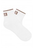 UGG POLLY ANKLE SOCK ΚΑΛΤΣΕΣ ΓΥΝΑΙΚΕΙΕΣ WHITE/BROWN