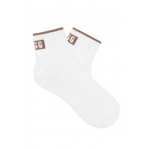 UGG POLLY ANKLE SOCK ΚΑΛΤΣΕΣ ΓΥΝΑΙΚΕΙΕΣ WHITE/BROWN