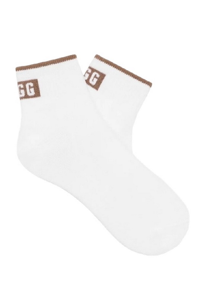 UGG POLLY ANKLE SOCK ΚΑΛΤΣΕΣ ΓΥΝΑΙΚΕΙΕΣ WHITE/BROWN