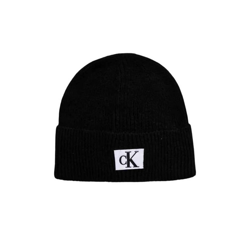 CALVIN KLEIN JEANS SEASONAL PATCH BEANIE ΣΚΟΥΦΟΣ ΑΝΔΡΙΚΟΣ BLACK