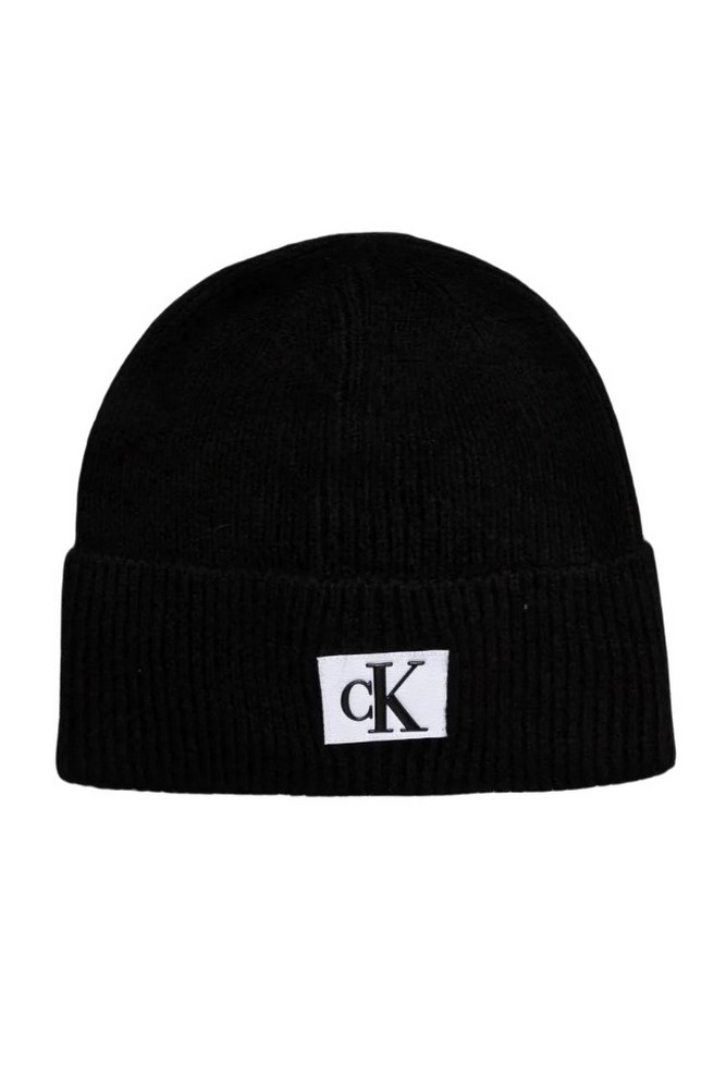 CALVIN KLEIN JEANS SEASONAL PATCH BEANIE ΣΚΟΥΦΟΣ ΑΝΔΡΙΚΟΣ BLACK