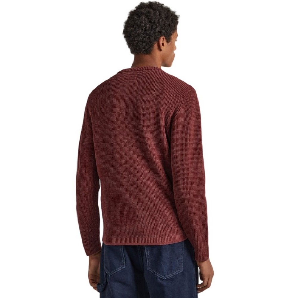 PEPE JEANS E1 DROP 2B DEAN CREW NECK ΜΠΛΟΥΖΑ ΑΝΔΡΙΚΗ BORDEAUX