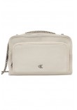 CALVIN KLEIN JEANS UTILITY DBL ZIP CAMERA BAG25 ΤΣΑΝΤΑ ΓΥΝΑΙΚΕΙΑ OFF WHITE