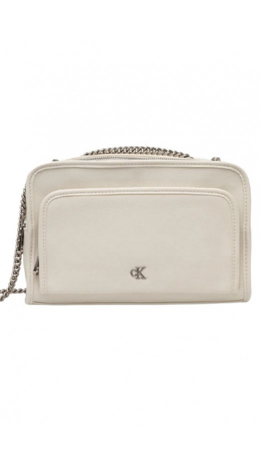 CALVIN KLEIN JEANS UTILITY DBL ZIP CAMERA BAG25 ΤΣΑΝΤΑ ΓΥΝΑΙΚΕΙΑ OFF WHITE