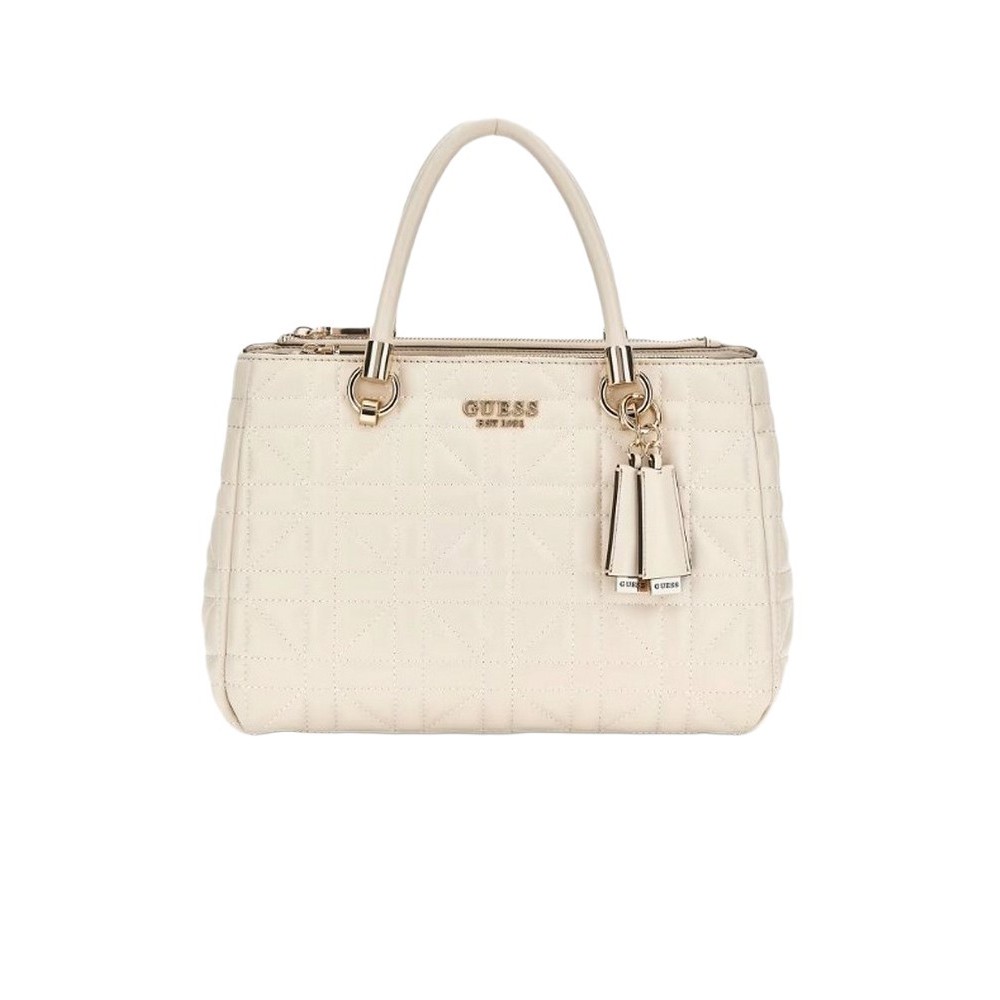 GUESS ASSIA HIGH SOCIETY SATCHEL ΤΣΑΝΤΑ ΓΥΝΑΙΚΕΙΑ STONE