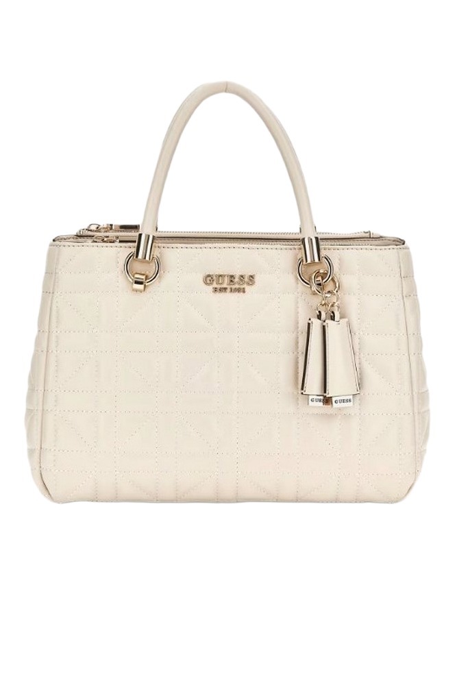 GUESS ASSIA HIGH SOCIETY SATCHEL ΤΣΑΝΤΑ ΓΥΝΑΙΚΕΙΑ STONE