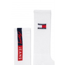 TOMMY JEANS UNI SOCK 2P VERTICAL LOGO ΚΑΛΤΣΕΣ ΑΝΔΡΙΚΕΣ WHITE