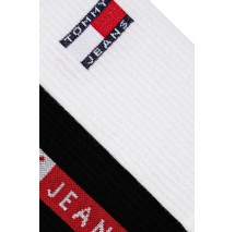 TOMMY JEANS UNI SOCK 2P VERTICAL LOGO ΚΑΛΤΣΕΣ ΑΝΔΡΙΚΕΣ BLACK/WHITE