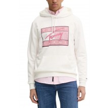 TOMMY JEANS REG DNA FLAG TWIST HOOD EXT ΜΠΛΟΥΖΑ ΦΟΥΤΕΡ ΑΝΔΡΙΚΟ WHITE