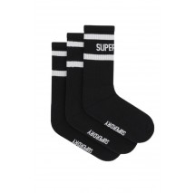 SUPERDRY D1 SDNA COOLMAX CREW SOCK 3PK ΚΑΛΤΣΕΣ ΑΝΔΡΙΚΕΣ BLACK