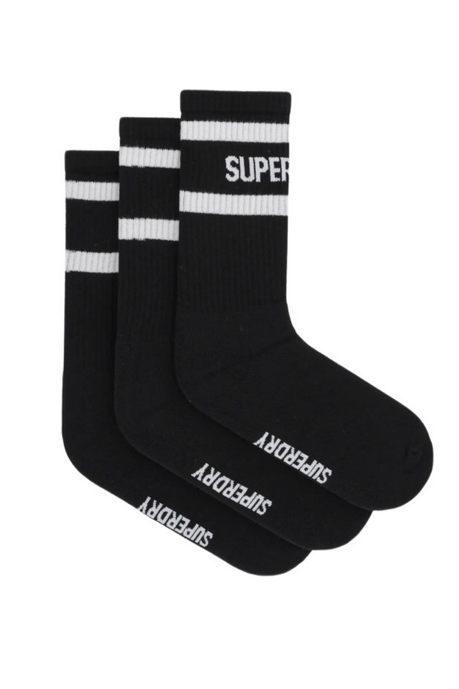 SUPERDRY D1 SDNA COOLMAX CREW SOCK 3PK ΚΑΛΤΣΕΣ ΑΝΔΡΙΚΕΣ BLACK