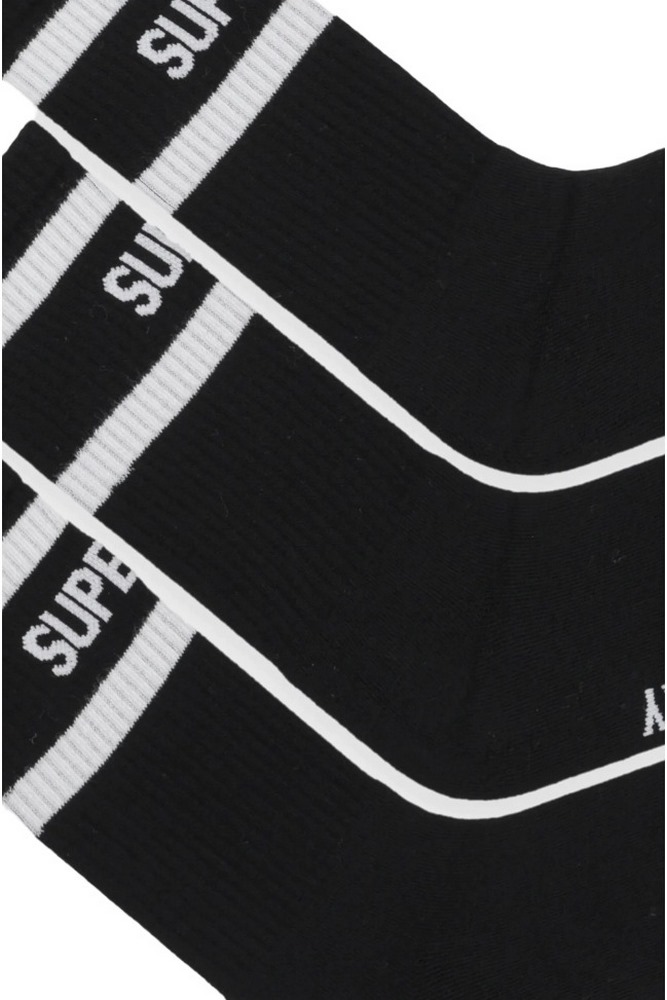 SUPERDRY D1 SDNA COOLMAX CREW SOCK 3PK ΚΑΛΤΣΕΣ ΑΝΔΡΙΚΕΣ BLACK