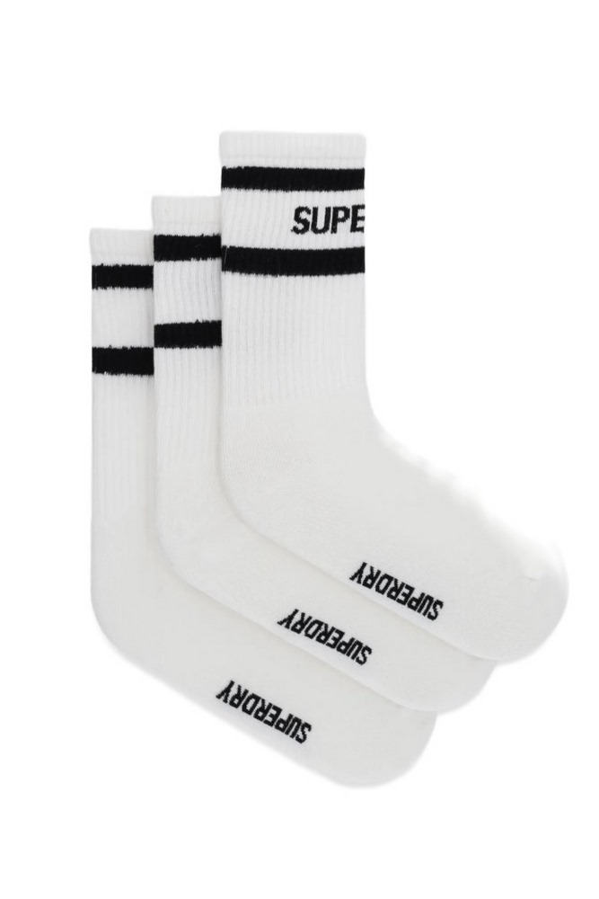 SUPERDRY D1 SDNA COOLMAX CREW SOCK 3PK ΚΑΛΤΣΕΣ ΑΝΔΡΙΚΕΣ WHITE