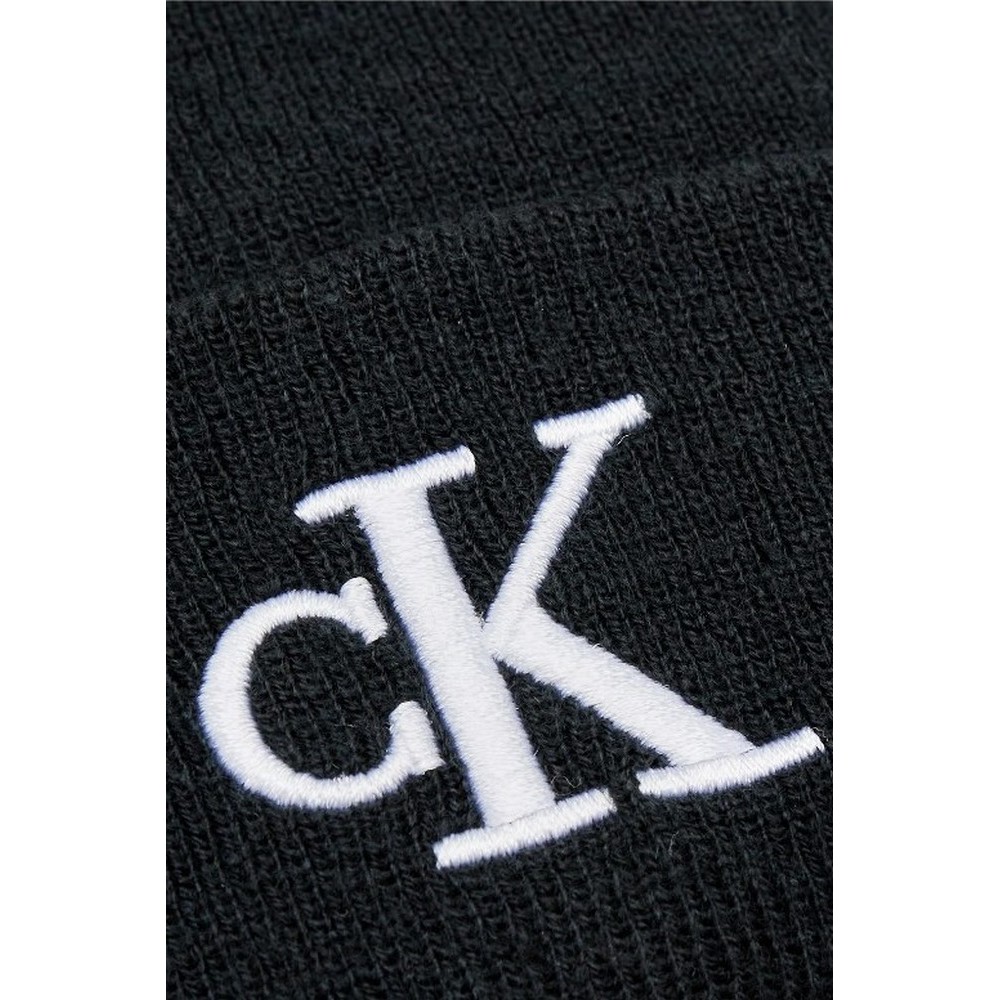 CALVIN KLEIN JEANS MONOGRAM EMBRO BEANIE ΣΚΟΥΦΟΣ ΑΝΔΡΙΚΟΣ BLACK