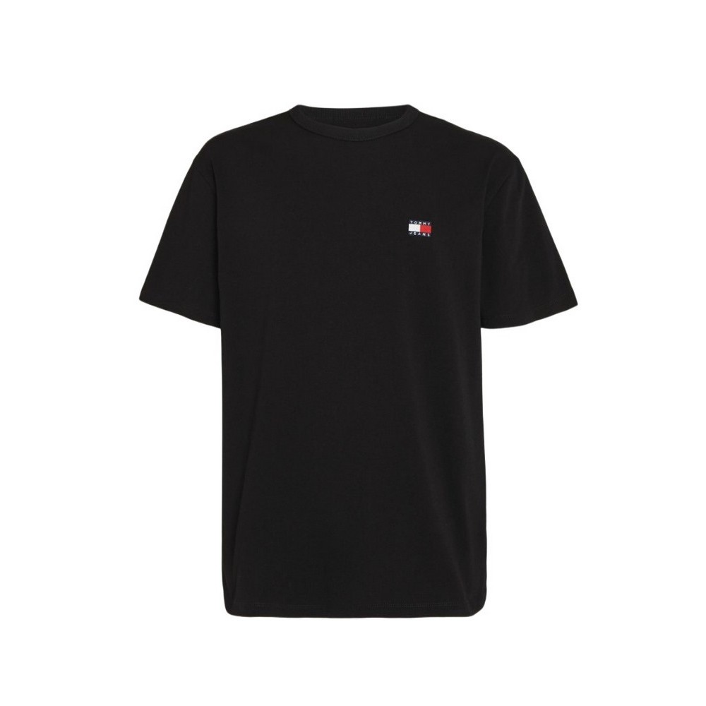 TOMMY HILFIGER TJM REG BADGE TEE T-SHIRT ΜΠΛΟΥΖΑ ΑΝΔΡΙΚΗ BLACK