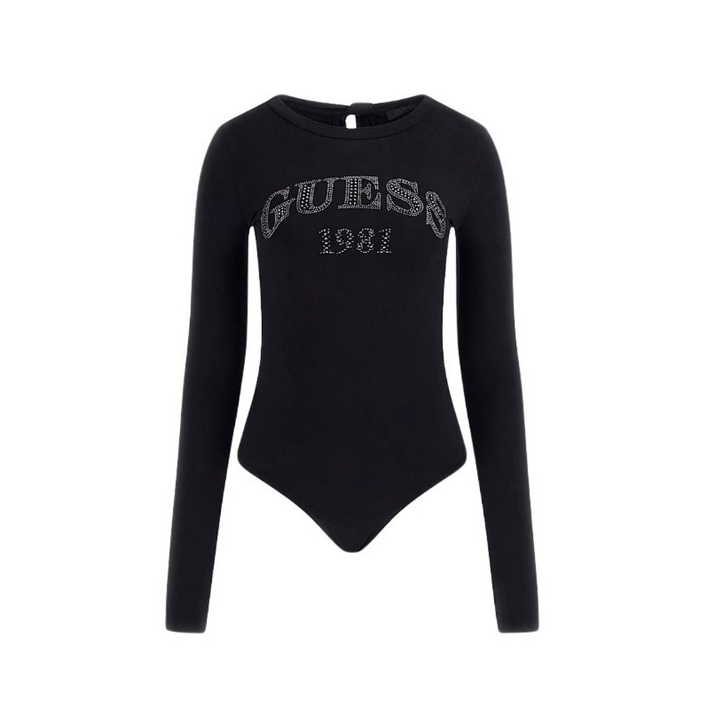 GUESS LS ALEXANDRA LOGO BODY ΚΟΡΜΑΚΙ ΓΥΝΑΙΚΕΙΟ BLACK