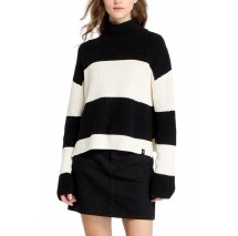 CALVIN KLEIN JEANS LOOSE HIGH NECK SWEATER ΜΠΛΟΥΖΑ ΓΥΝΑΙΚΕΙΑ BLACK/WHITE