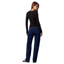 CALVIN KLEIN JEANS HIGH RISE LOOSE ΠΑΝΤΕΛΟΝΙ ΓΥΝΑΙΚΕΙΟ BLUΕ DENIM