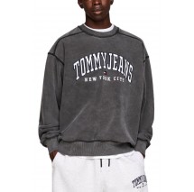 TOMMY JEANS RLX TJ GD VARSITY CREW ΦΟΥΤΕΡ ΑΝΔΡΙΚΟ BLACK