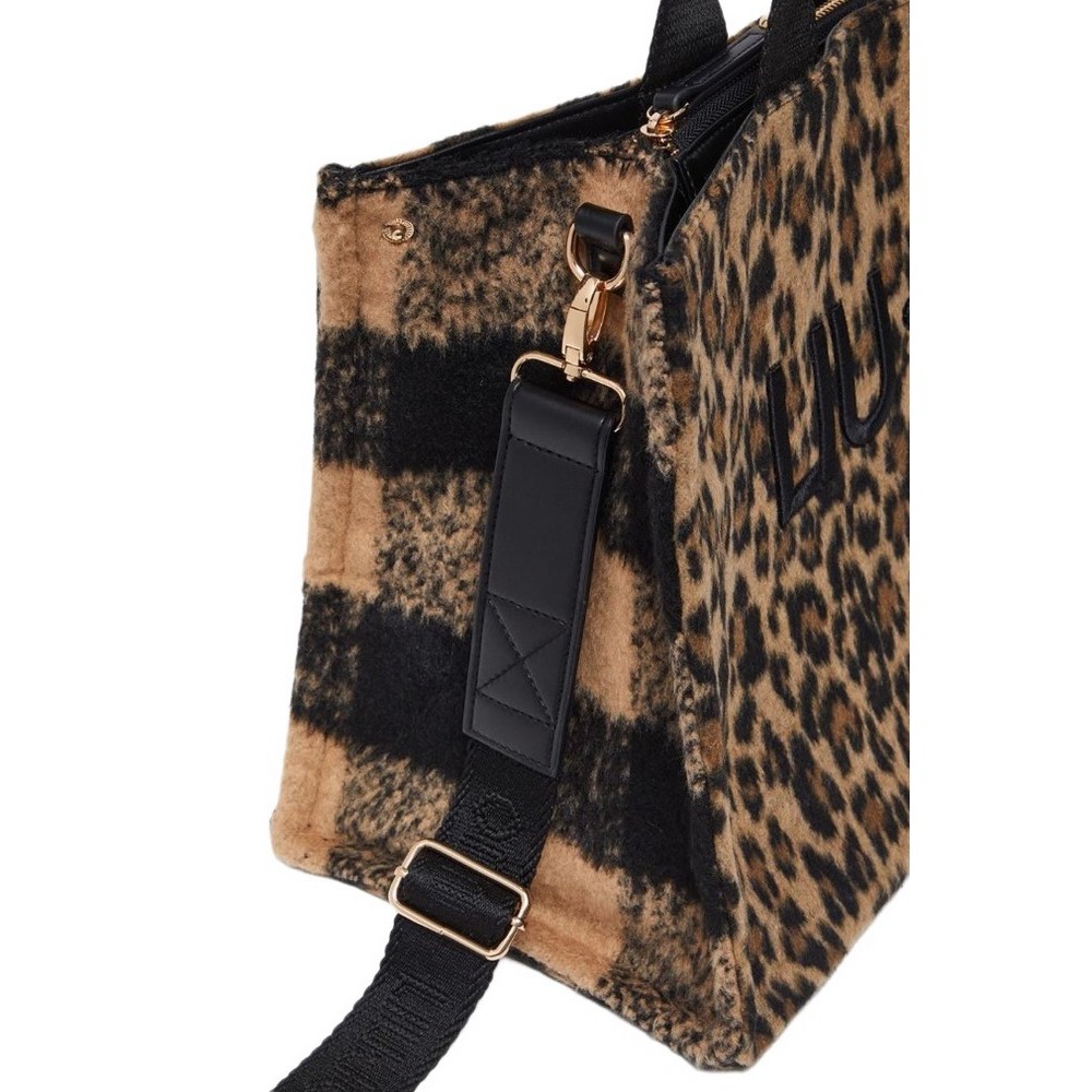 LIU JO  ANIMAL PRINT SHOPPING BAG TOTE L 2F4067T6089 ΤΣΑΝΤΑ ΓΥΝΑΙΚΕΙΑ LEOPARD PRINT