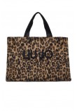 LIU JO  ANIMAL PRINT SHOPPING BAG TOTE L 2F4067T6089 ΤΣΑΝΤΑ ΓΥΝΑΙΚΕΙΑ LEOPARD PRINT