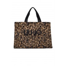 LIU JO  ANIMAL PRINT SHOPPING BAG TOTE L 2F4067T6089 ΤΣΑΝΤΑ ΓΥΝΑΙΚΕΙΑ LEOPARD PRINT