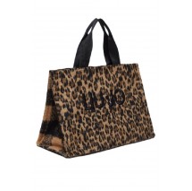 LIU JO  ANIMAL PRINT SHOPPING BAG TOTE L 2F4067T6089 ΤΣΑΝΤΑ ΓΥΝΑΙΚΕΙΑ LEOPARD PRINT