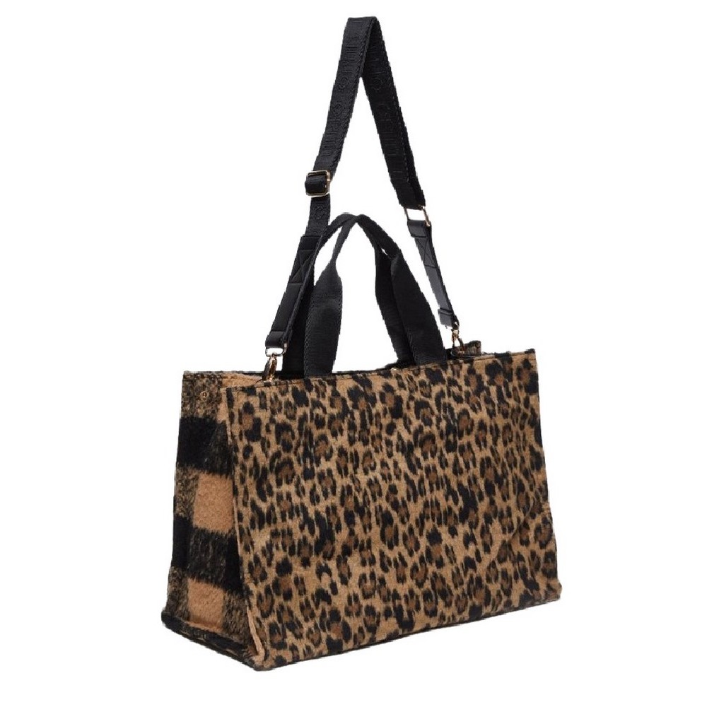 LIU JO  ANIMAL PRINT SHOPPING BAG TOTE L 2F4067T6089 ΤΣΑΝΤΑ ΓΥΝΑΙΚΕΙΑ LEOPARD PRINT