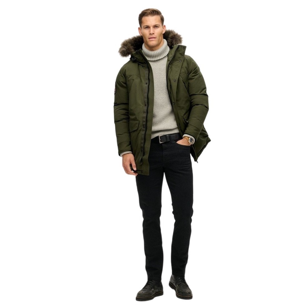 SUPERDRY D3 OVIN EVEREST FAUX FUR PARKA JACKET ΜΠΟΥΦΑΝ ΑΝΔΡΙΚΟ KHAKI