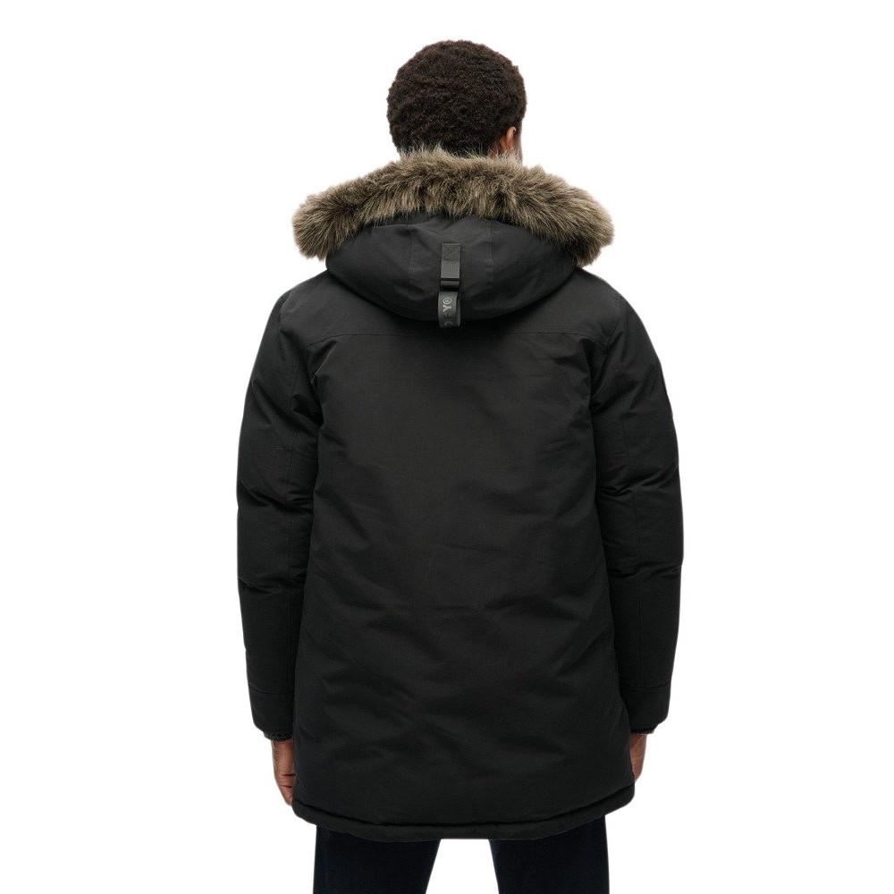 SUPERDRY D3 OVIN EVEREST FAUX FUR PARKA JACKET ΜΠΟΥΦΑΝ ΑΝΔΡΙΚΟ BLACK