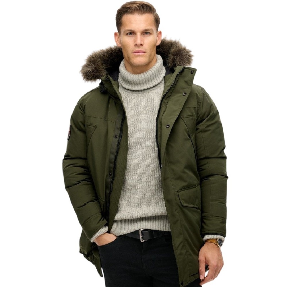 SUPERDRY D3 OVIN EVEREST FAUX FUR PARKA JACKET ΜΠΟΥΦΑΝ ΑΝΔΡΙΚΟ KHAKI