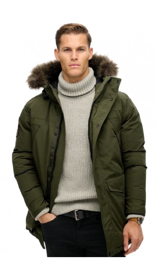 SUPERDRY D3 OVIN EVEREST FAUX FUR PARKA JACKET ΜΠΟΥΦΑΝ ΑΝΔΡΙΚΟ KHAKI