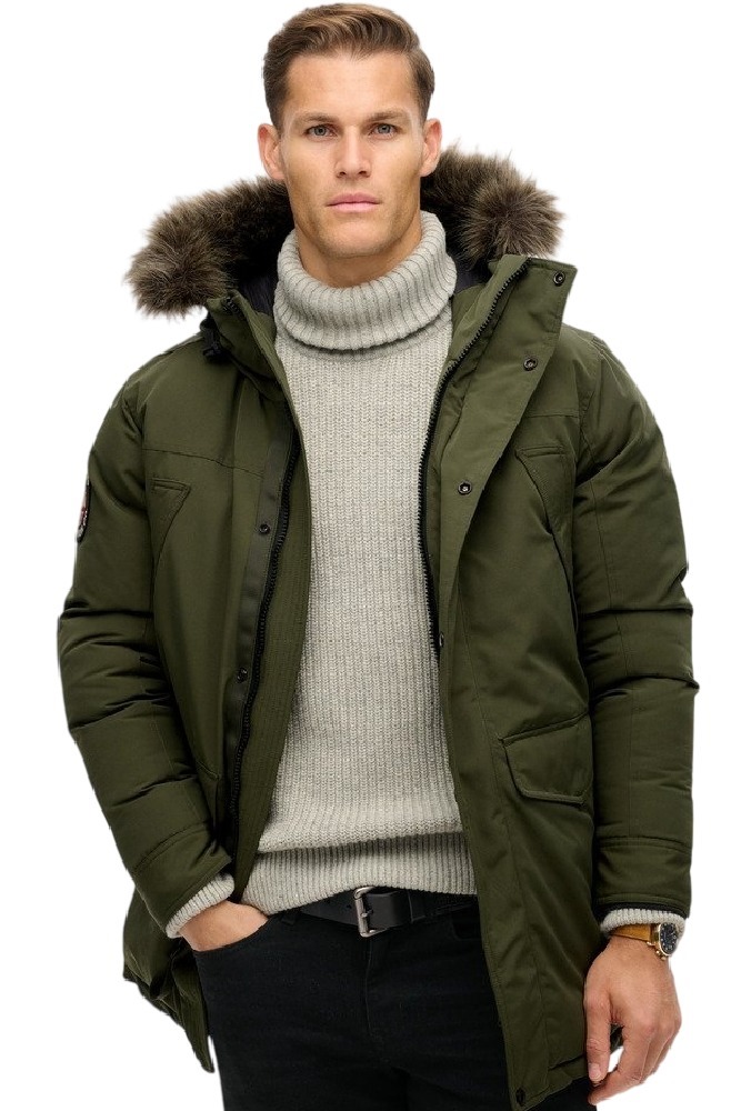 SUPERDRY D3 OVIN EVEREST FAUX FUR PARKA JACKET ΜΠΟΥΦΑΝ ΑΝΔΡΙΚΟ KHAKI