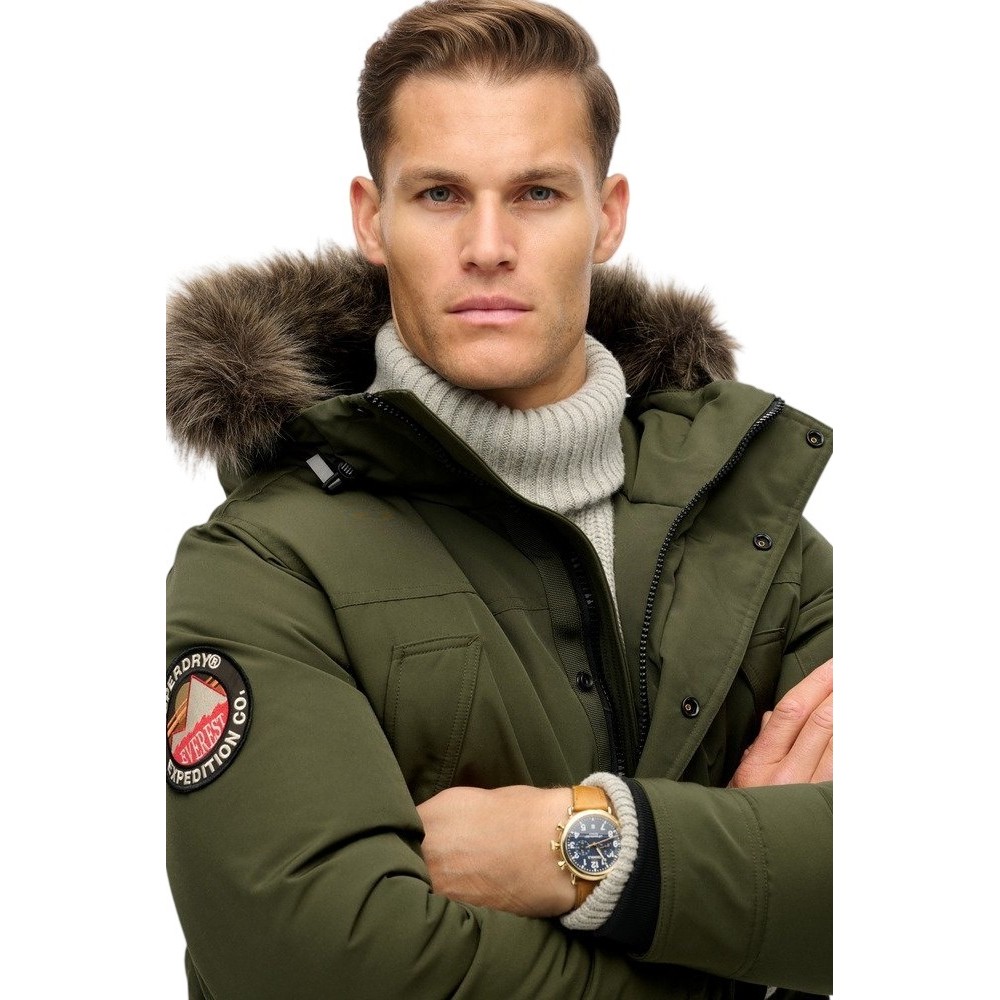 SUPERDRY D3 OVIN EVEREST FAUX FUR PARKA JACKET ΜΠΟΥΦΑΝ ΑΝΔΡΙΚΟ KHAKI