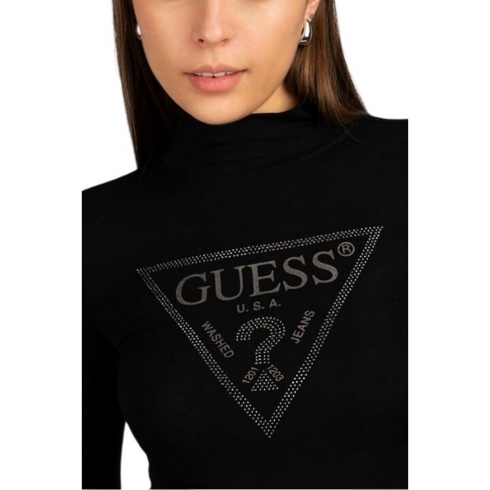 GUESS LS EVELYN LOGO BODY ΚΟΡΜΑΚΙ ΓΥΝΑΙΚΕΙΟ BLACK