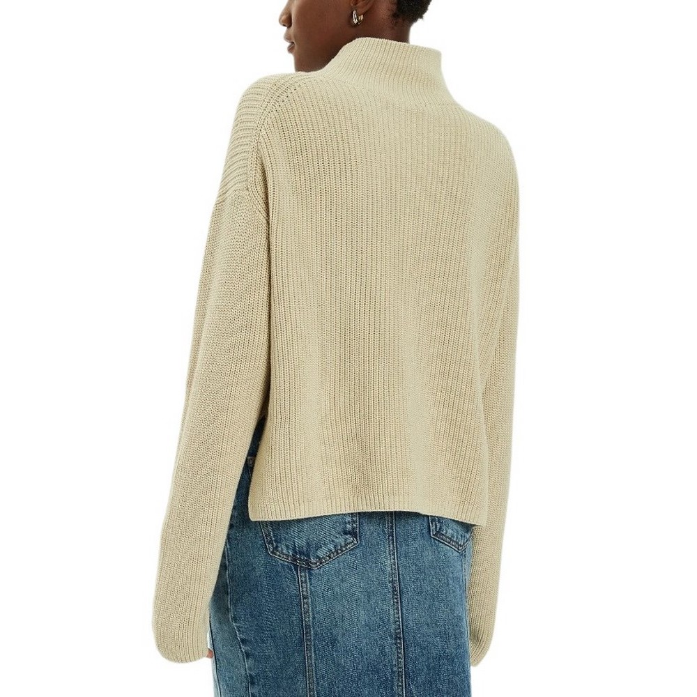 CALVIN KLEIN JEANS LOOSE HIGH NECK SWEATER ΜΠΛΟΥΖΑ ΓΥΝΑΙΚΕΙΑ BEIGE