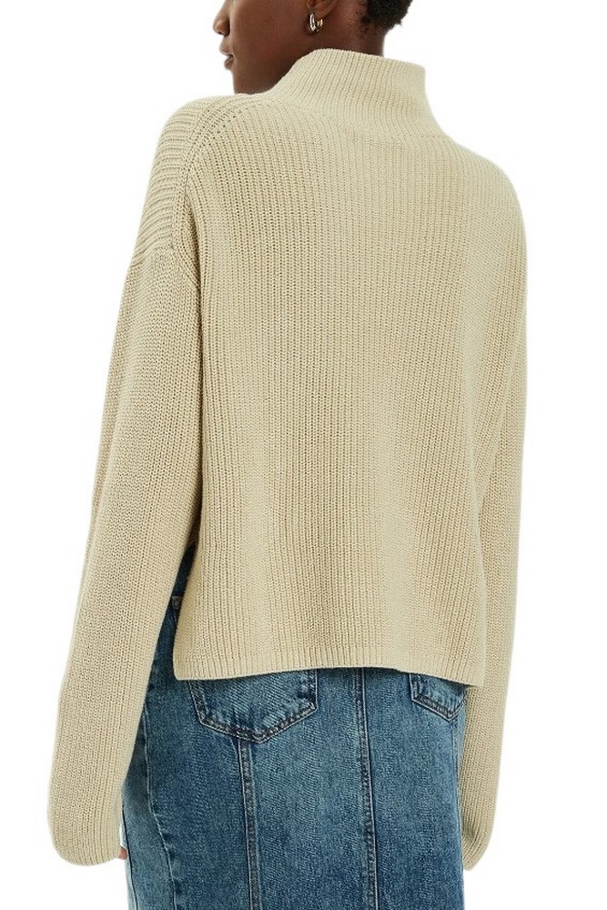 CALVIN KLEIN JEANS LOOSE HIGH NECK SWEATER ΜΠΛΟΥΖΑ ΓΥΝΑΙΚΕΙΑ BEIGE