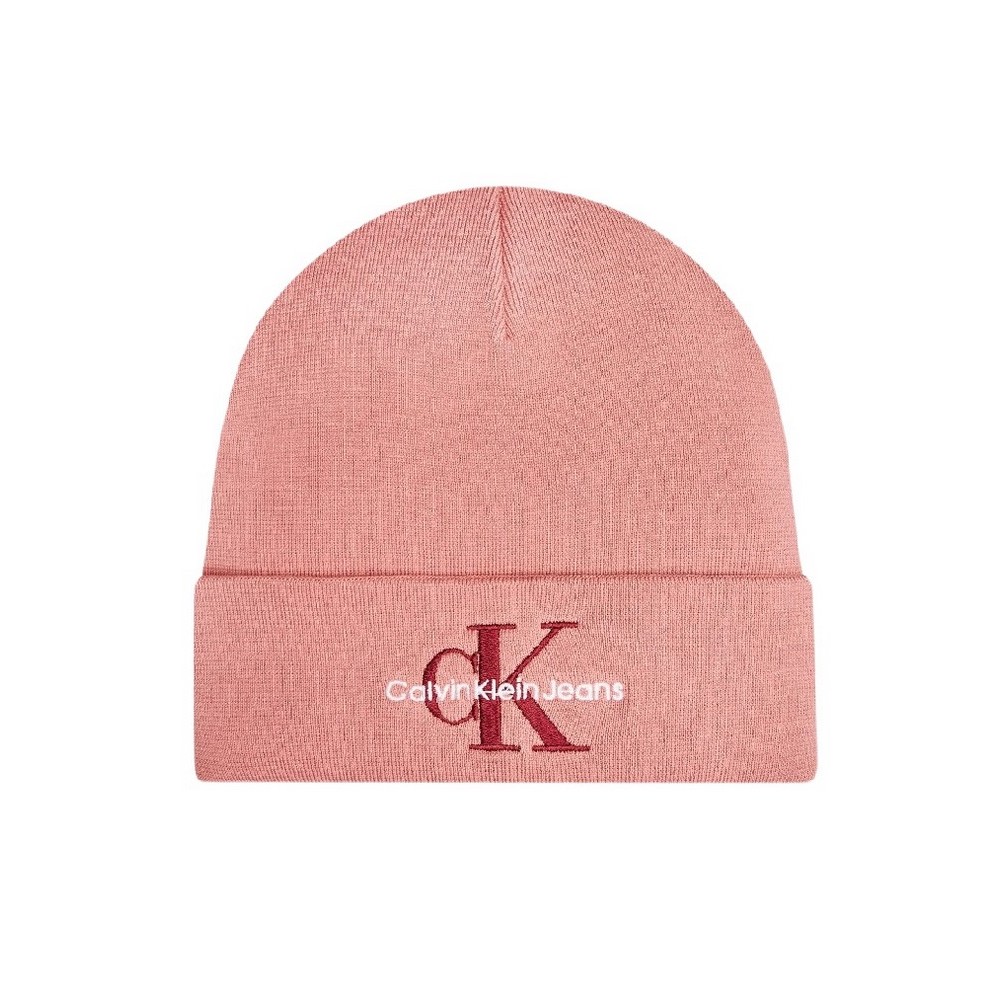 CALVIN KLEIN JEANS MONO LOGO EMBRO BEANIE ΣΚΟΥΦΟΣ ΓΥΝΑΙΚΕΙΟΣ PINK