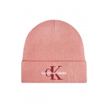 CALVIN KLEIN JEANS MONO LOGO EMBRO BEANIE ΣΚΟΥΦΟΣ ΓΥΝΑΙΚΕΙΟΣ PINK