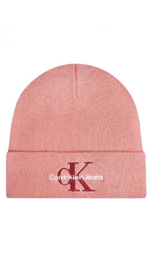 CALVIN KLEIN JEANS MONO LOGO EMBRO BEANIE ΣΚΟΥΦΟΣ ΓΥΝΑΙΚΕΙΟΣ PINK