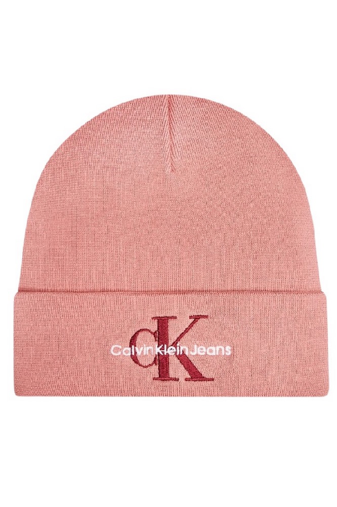 CALVIN KLEIN JEANS MONO LOGO EMBRO BEANIE ΣΚΟΥΦΟΣ ΓΥΝΑΙΚΕΙΟΣ PINK