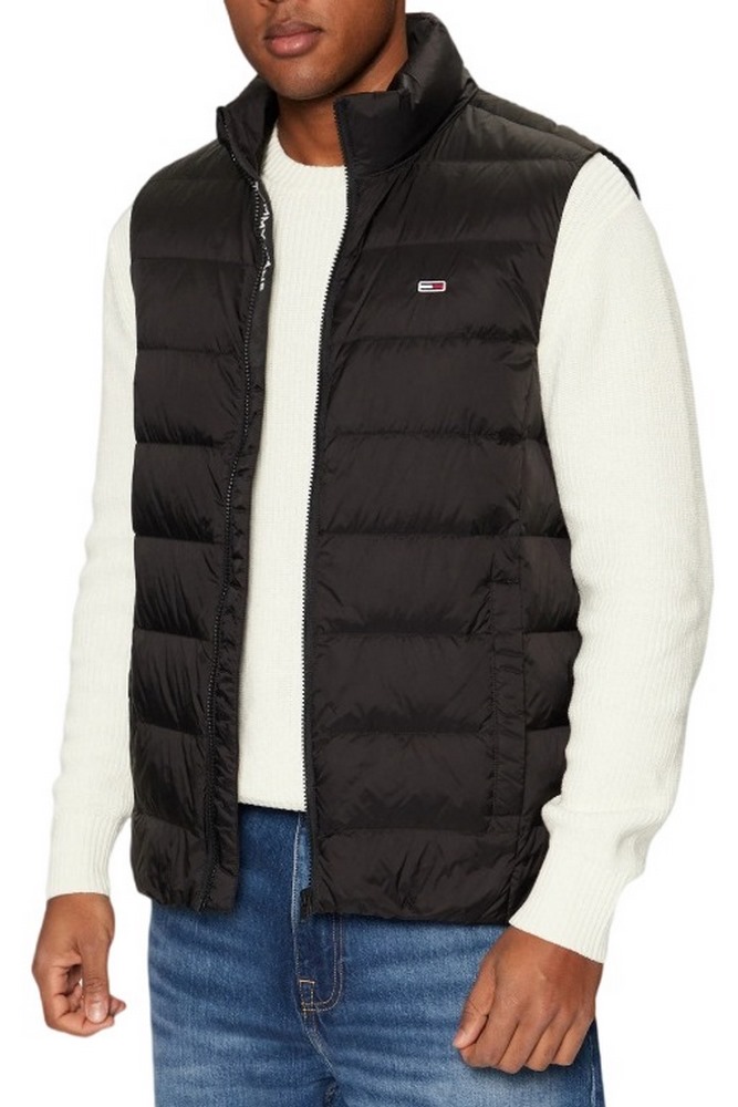 TOMMY JEANS  LT DOWN VEST EXT ΓΙΛΕΚΟ ΜΠΟΥΦΑΝ ΑΝΔΡΙΚΟ BLACK